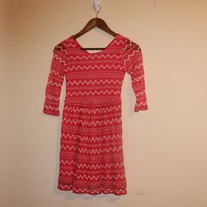 Girl  Speechless Size 10 Open Weave Look Dress With Belt EUC